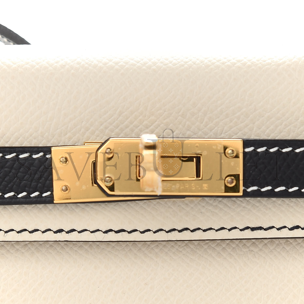 H**mes master epsom horseshoe mini kelly ii craie black (19*12*5.5cm)